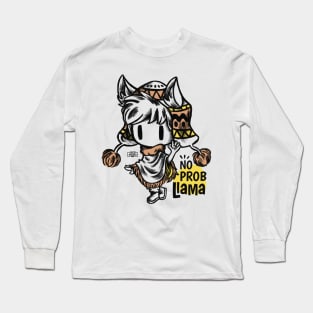 Chibi Boy Alpaca Long Sleeve T-Shirt